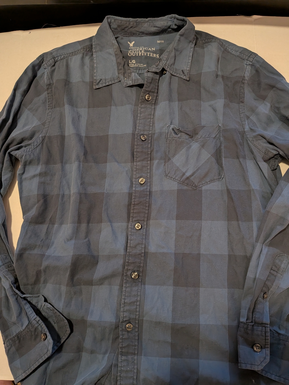 American Eagle Outfitters Navy Button-Up Shirt
